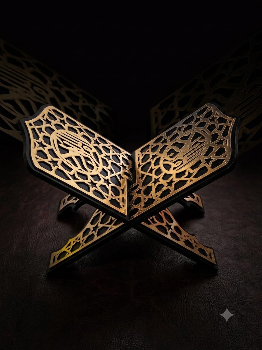 حامل مصحف أرضي خشبي فاخر | 25×50 سم